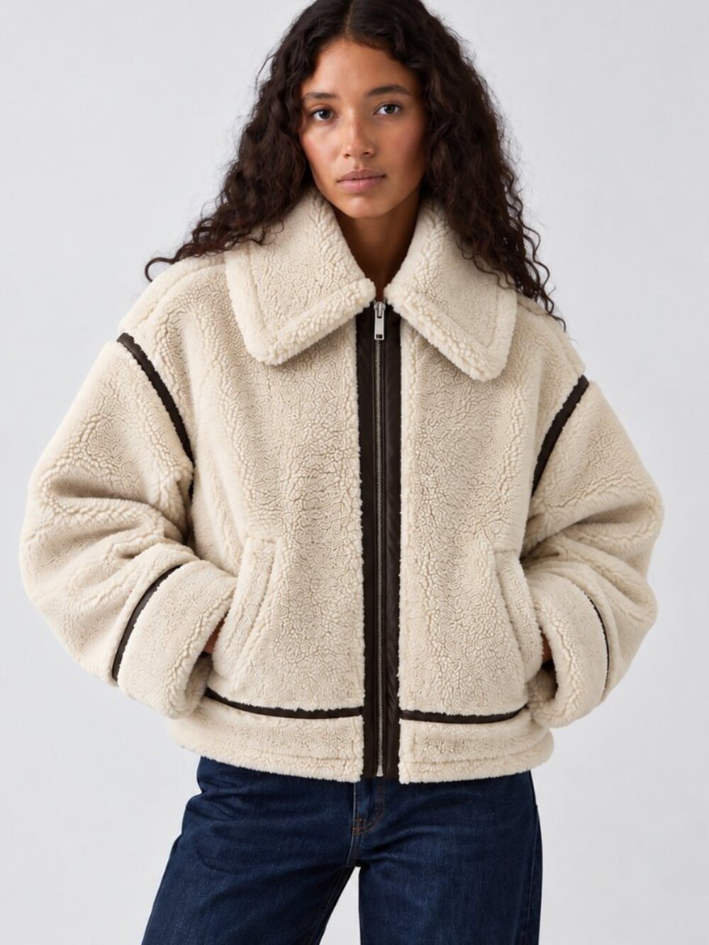 Gap Relaxed Sherpa Aviator Bomber Jacket